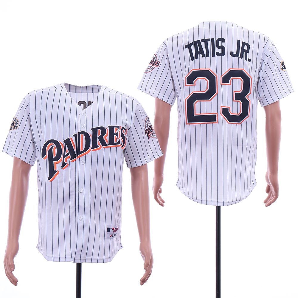 Men San Diego Padres 23 Tatis jr White MLB Jerseys